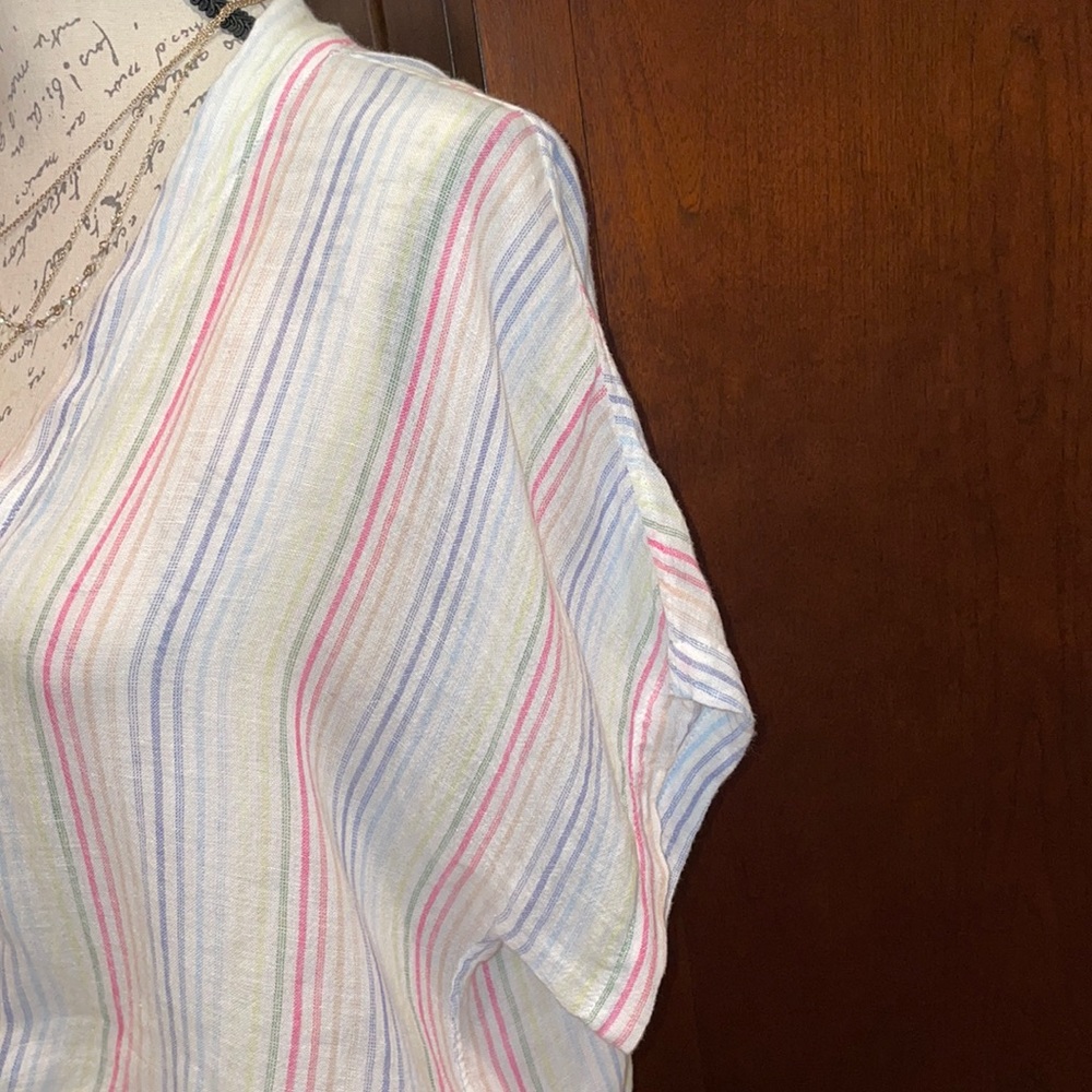 Rails Thea Isla Stripe Linen Blouse - image 7